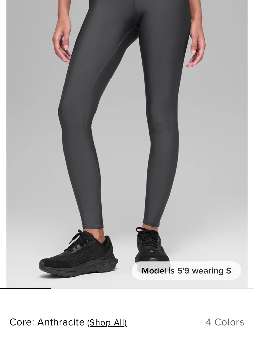 ALO Yoga Airlift Core High-Rise Leggings in Anthracite